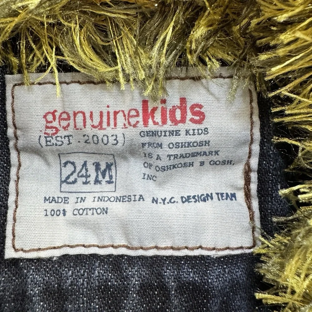 Vintage 90s 2000s Y2K NFL Packers Denim Jacket Embroidered Sz‎ 24 Months